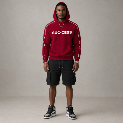 Suc•cess Piping Hoodie - Brick