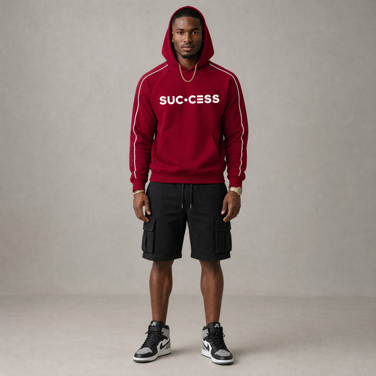 Suc•cess Piping Hoodie - Brick