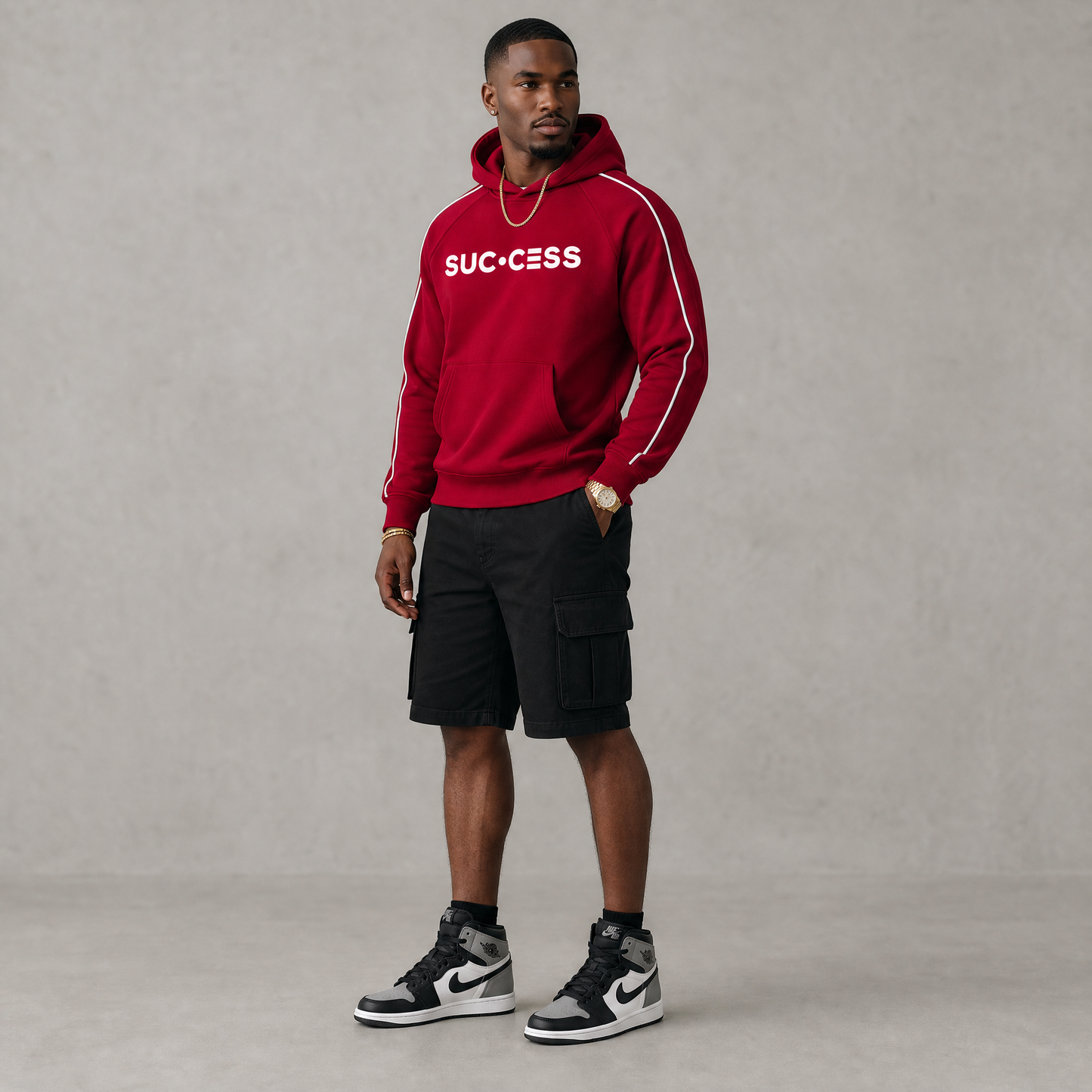 Suc•cess Piping Hoodie - Brick