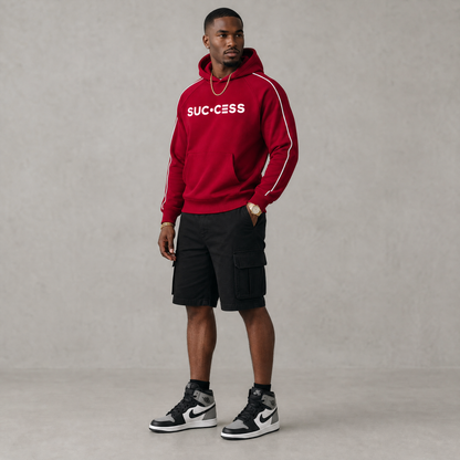 Suc•cess Piping Hoodie - Brick
